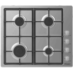 Candy CHG6LX PIANO COTTURA GAS, 4 zone di cottura, dimensioni: L 59 cm, P 51 piano in Acciaio inossidabile, Inox