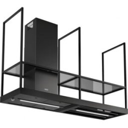 Franke Mythos T-Shelf FMY F180 MB Cappa a isola , Nero opaco, 325.0678.073, circa 180 cm