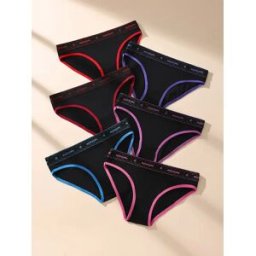 ZJX 6 pezzi mutandine da donna sexy mutande di cotone morbido biancheria intima nera slip da ragazza femminile traspirante slip elasticizzato lingerie femminile XS-L