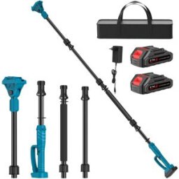 bromose Asta Telescopica a Quattro Sezioni per Motosega Elettrica e Forbici per Rami Alti 180 ° Attrezzo da Potatura Regolabile per Batteria Makita 18V