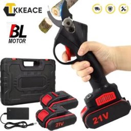 TKKEACE Cesoie elettriche da potatura Giardino Albero da frutto Bonsai Forbici elettriche da giardino a batteria Attrezzo da giardino per 2 batterie 21V