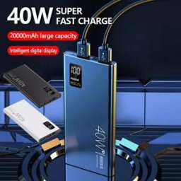 NONE Power bank ad alta capacità da 40W 20000mAh, ricarica ultra-rapida, compatibile con iPhone, Samsung, Huawei e altri telefoni cellulari.
