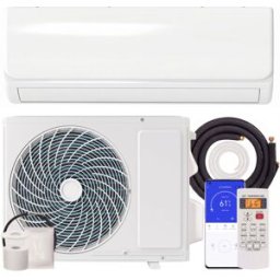 Homcom Climatizzatore Split con WiFi e kit di Installazione, 69x23,2x45 cm, Bianco Aosom Italy