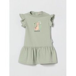 Moncler Abito in cotone stretch con logo Menta Taglia 18M