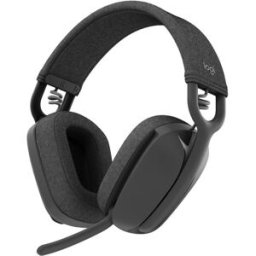 Logitech Zone Vibe 100 Cuffie Wireless Over-Ear Leggere Con Microfono Con Eliminazione Del Rumore Auricolare Bluetooth Multipoint Compatibile Con Teams Google Meet Zoom Mac Pc Grafite