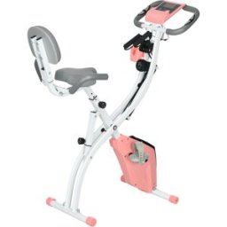 Cyclette Pieghevole 2 In 1, Resistenza Magnetica Regolabile 8 Livelli, Cyclette Da Casa Silenziosa Con Sensore Di Frequenza Cardiaca, Elastici Per br
