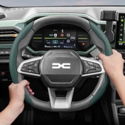 Hocasen Coprivolante in Pelle Traspirante per Dacia con Design a Sgancio Rapido Segmentato, Antiscivolo e Durevole, per Sandero Stepway Duster Jogger Bigster Spring Electric Cargo Logan, Verde e Nero