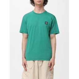 Stone Island T-shirt in jersey di cotone con logo patch Prato Taglia L