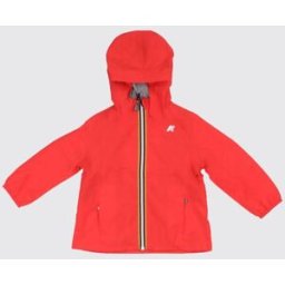K-Way Giacca a vento con cappuccio in misto cotone Rosso Taglia 14