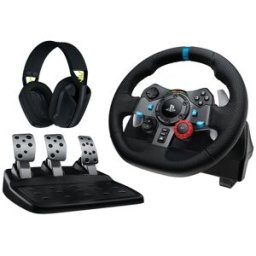 Logitech G G29 Driving Force, kit volante pedaliera e cuffie, PlayStation®5, PlayStation®4 e PC (991-000539)