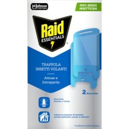 SC JOHNSON Raid Essentials 2 Ricariche Trappola Insetti Volanti Senza Insetticida