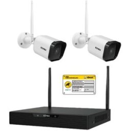 Vimar Elvox Automazione KIT VIDEOSORVEGLIANZA WIRELESS VIMAR 46205.D CON NVR AD 8 CANALI E 2 TELECAMERE DA 4MPX 2K