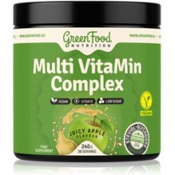 GreenFood Nutrition Multi VitaMin Complex polvere con complesso multivitaminico aroma Juicy Apple 240 g