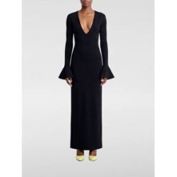 Solace London Abito Hutton in crêpe Nero Taglia 10