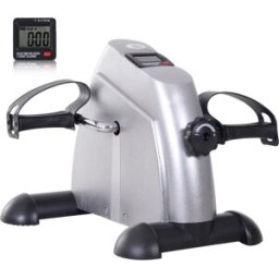 Homcom Mini Cyclette per Allenamento con Display LCD, in PP e Ghisa, 35x40x31 cm, Argento