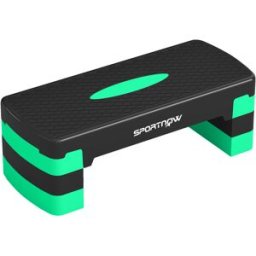 Sportnow Stepper Aerobico Regolabile con Riser per Allenamento in Casa, Altezza 10/15/20 cm, Verde Aosom Italy