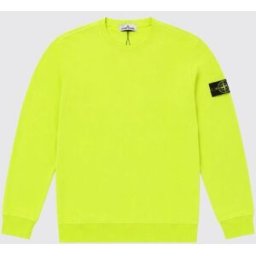 Stone Island Felpa girocollo da bambino in cotone con logo patch Giallo Taglia 8