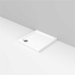 Dolomite PIATTO DOCCIA CERAMICA BIANCO 80X80 cm H 7 cm PILETTA Ø 90 mm