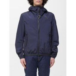 Blauer Giacca a vento con cappuccio in poliestere Blue Taglia XL
