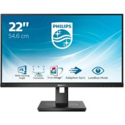 Philips Monitor 21,5 Led Ips 16:9 Fhd 4ms 250 Cd/m, Vga/dvi/dp/hdmi, Multimediale