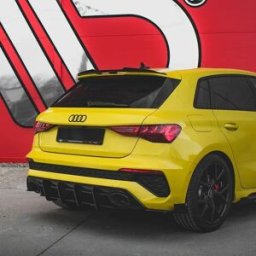 NONE Per Audi A3 S-Line S3 RS3 S-Line 8Y Sportback 2020-2024 Maxton Style Tappo spoiler posteriore Boot posteriore Lip Spoiler Portellone Spoiler Carbon Look