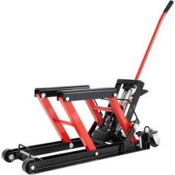 NONE 680KG Moto Ascensore Idraulico Moto Idraulico Scissor Jack Sollevatore Portatile Regolabile Supporto Strumento di Sollevamento con Perni di Sicurezza Rosso