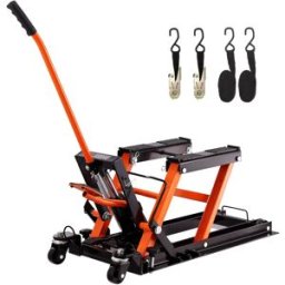 SucceBuy Supporto per cric idraulico per moto in acciaio 1500LBS Martinetto per sollevamento a forbice ATV 4.7 "-15" Supporto per martinetto per sollevamento a forbice per moto ATV 1500 LBS