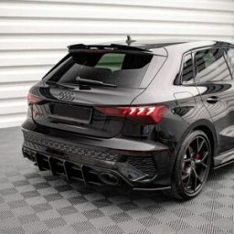 NONE Per Audi A3 S-Line S3 RS3 8Y 5 Porte Sportback 2020-2024 Maxton Style Spoiler posteriore del tetto Splitter Baule posteriore Cap Accessori auto Carbon Look