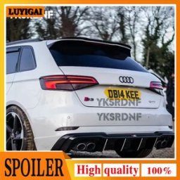 LuYiGai Per Audi A3 S3 S-Line 8V Sportback Facelift 2016 - 2020 Non per RS3 Auto Spoiler Posteriore Tappo Baule Posteriore Boot Tetto Lip Spoiler Tuning Unpainted