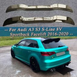 NONE Ala spoiler sul tetto del bagagliaio posteriore per Audi A3 S3 S-Line 8V Sportback Facelift 2016-2020 Kit aerodinamico in plastica ABS stile Maxton Carbon Look