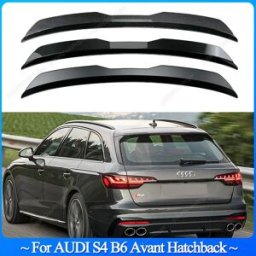 NONE Per AUDI S4 B6 Avant Hatchback Tetto Posteriore Spoiler Ala di Coda Posteriore Bodykit Tuning Gloss Nero/Aspetto Carbonio ABS Universale Gloss Black