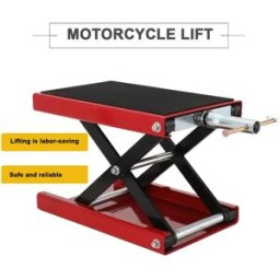 NONE Tavolo di sollevamento per moto 1100 libbre Sollevatore idraulico per carichi pesanti in acciaio Dirt Bike ATV Wide Deck Scissor Lift Jack Tavolo Piede Stand Jack