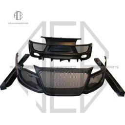 NONE Kit carrozzeria per auto Full Frp non verniciato/fibra di carbonio Paraurti anteriore e minigonne laterali per Audi R8 TT Body Kit Regula Style rear spoiler