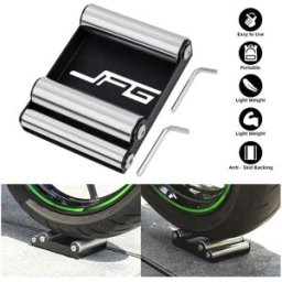 JFGRACING Supporto universale per la pulizia dei pneumatici per moto Staffa per lavaggio pneumatici Catena portatile Pulita Durevole Rampa a rulli Sollevamento per KTM Kawasaki Suzuki Set