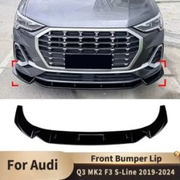 NONE Da 2019 A 2024 per AUDI Q3 MK2 F3 TFSI TDI S-Line Accessori Auto Auto Paraurti Anteriore Lip Spoiler Body Kit Copertura Protettiva Diffusore Gloss Black
