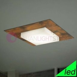 Candy Plafoniera Led Moderna L. 55 Design - Foglia Oro