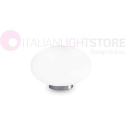 Candy Ideal Lux Lampada Da Tavolo In Vetro Soffiato Bianco