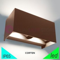 Marbella Duo Corten Faretto Led Da Esterno A 4 Fasci Regolabili Ip65