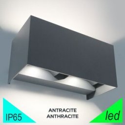 Marbella Duo Antracite Faretto Led Da Esterno A 4 Fasci Regolabili Ip65