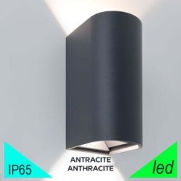 Cordova10 Antracite Faretto Led Da Esterno 2 Fasci Regolabili Ip65