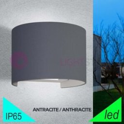 Marbella Round Antracite Faretto Led Da Esterno Design Moderno Ip65