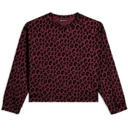 Freddy Felpa donna leopardata girocollo Leopard Ani Black On Cordovan Donna Small