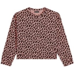 Freddy Felpa donna leopardata girocollo Leopard Ani Black On A. Rose Donna Small