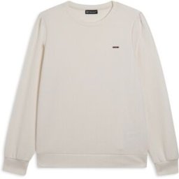 Freddy Felpa donna girocollo in tessuto tecnico a micro-trecce White Sand Donna Small