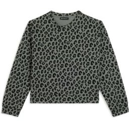 Freddy Felpa donna leopardata girocollo Leopard Ani Black On S. Blue Donna Small