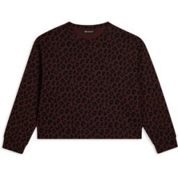 Freddy Felpa donna leopardata girocollo Leopard Ani Black On C.Coffee Donna Medium