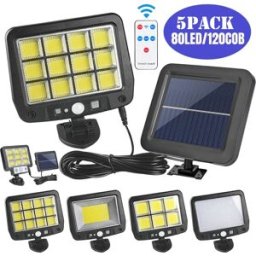 GASISTER Lampada da parete divisa per esterni a luce solare a LED con sensore di movimento a 3 modalità faretti solari ad energia solare lampioni per giardino