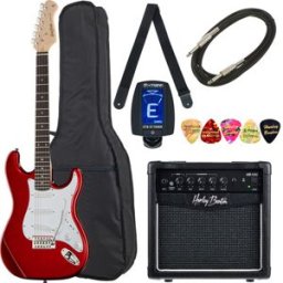 Harley Benton ST-20 CA Standard Serie Bundle Candy Apple Red