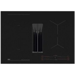 AEG XUB6745AB Piano cottura a induzione con cappa integrata, vetro nero, 70 cm, serie 6000