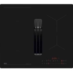 AEG XUB6643IT Piano cottura a induzione con cappa integrata, vetro nero, 60 cm